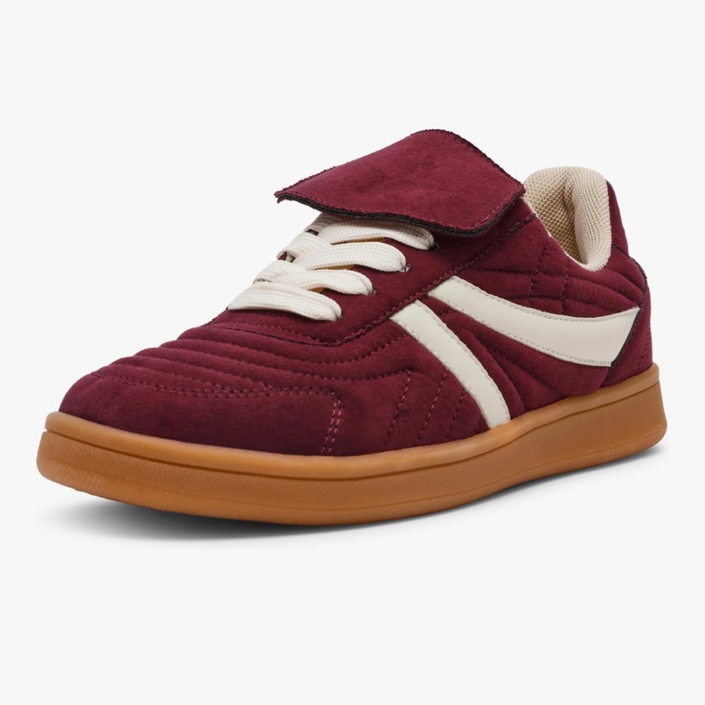 NEW Steve Madden Madrid Maroon Sneakers | Burgundy & White | Size 7.5